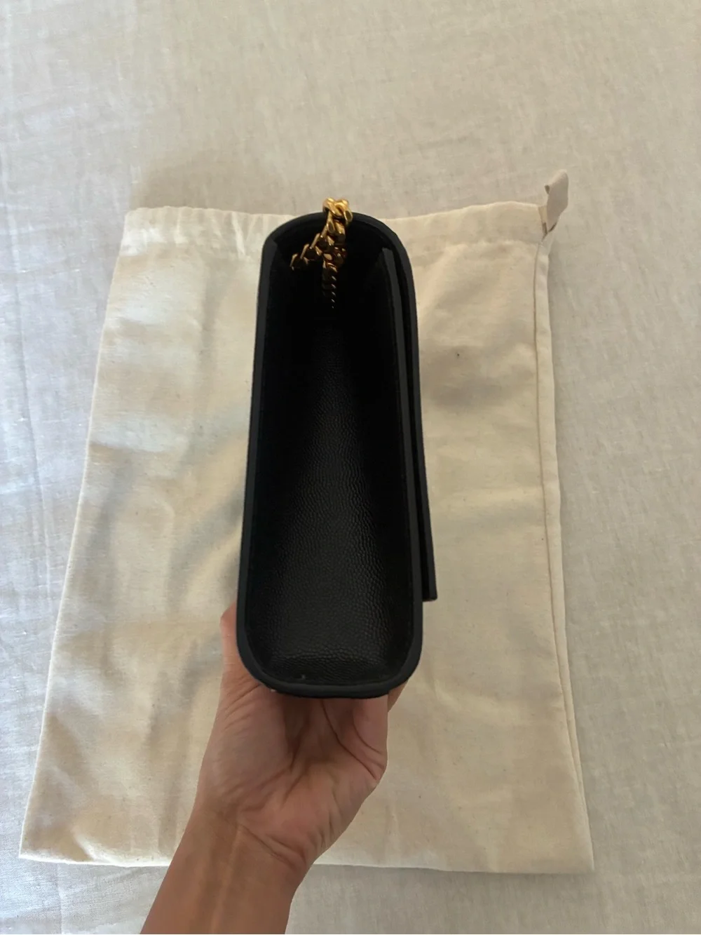 YSL-KATE CLUTCH IN GRAIN DE POUDRE LEATHER